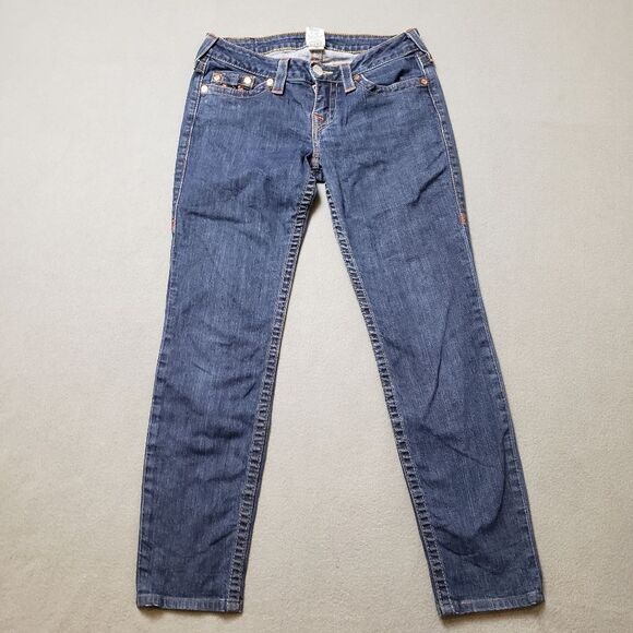 True Religion jeans with thick stitch embroidered pockets skinny size 29 - Picture 3 of 16